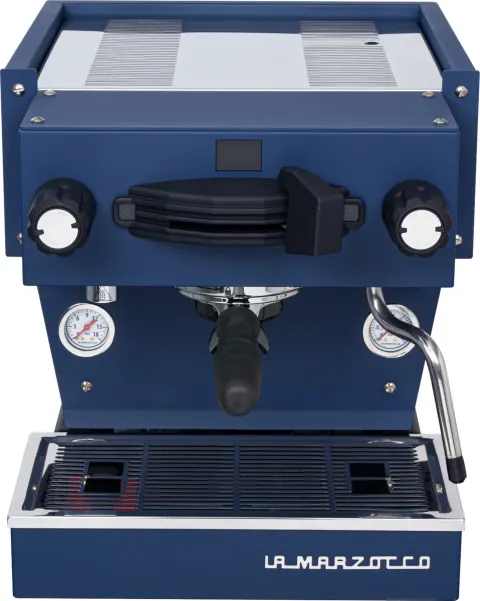 La Marzocco Linea Mini R in Dunkelblau, Frontansicht