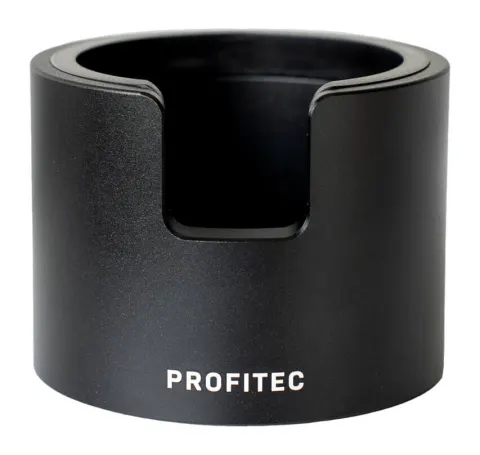 Schwarze Profitec Tamperstation aus Aluminium